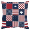 Homeroots American Flag Indoor & Outdoor Throw Pillow Blue & Red 403552